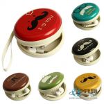 Сумка-чохол для навушників Круглий Металевий Футляр Різнокол.