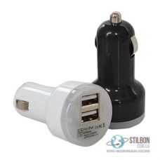 Автомобільний USB адаптер живлення 2 порта 2.1A/1A