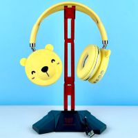 Бездротові Навушники дитячі Ведмедик Bear KT60 Bluetooth 5.3 MP3 плеєр Жовтий