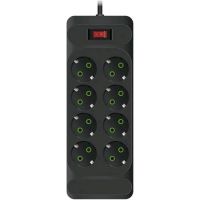 Мережевий фільтр-подовжувач Power Socket F34 на 8 розеток Port 2m Black
