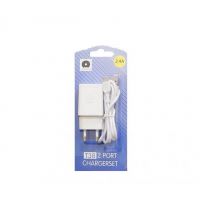 Мережевий зарядний пристрій WUW T38 Type-C 2USB 2.4A White