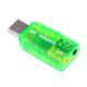 Зовнішня Звукова карта Epik USB 5.1 3D Sound card Green