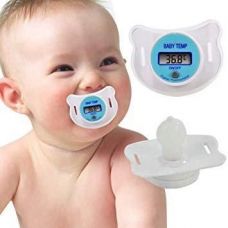 Соска-пустушка SUNROZ для немовлят з термометром Blue