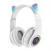 Бездротові навушники "Котячі вушка" CatEar CXT-B39 з підсвіткою Bluetooth White