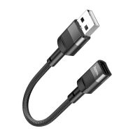 USB перехідник Hoco U107 USB male to Type-C female 10см Black